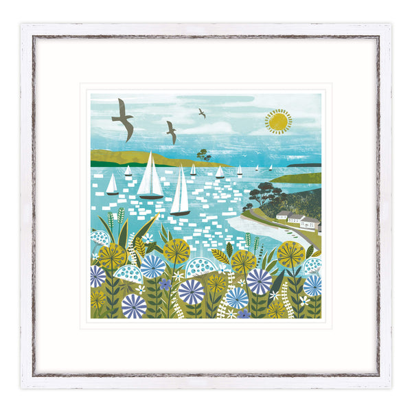 Framed Print-WF478F - Helford River-Whistlefish