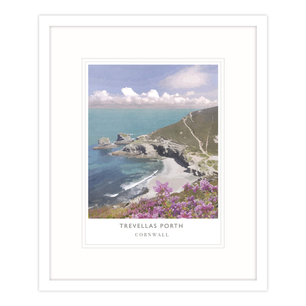 Framed Print-WF584F - Trevellas Porth Framed Print-Whistlefish