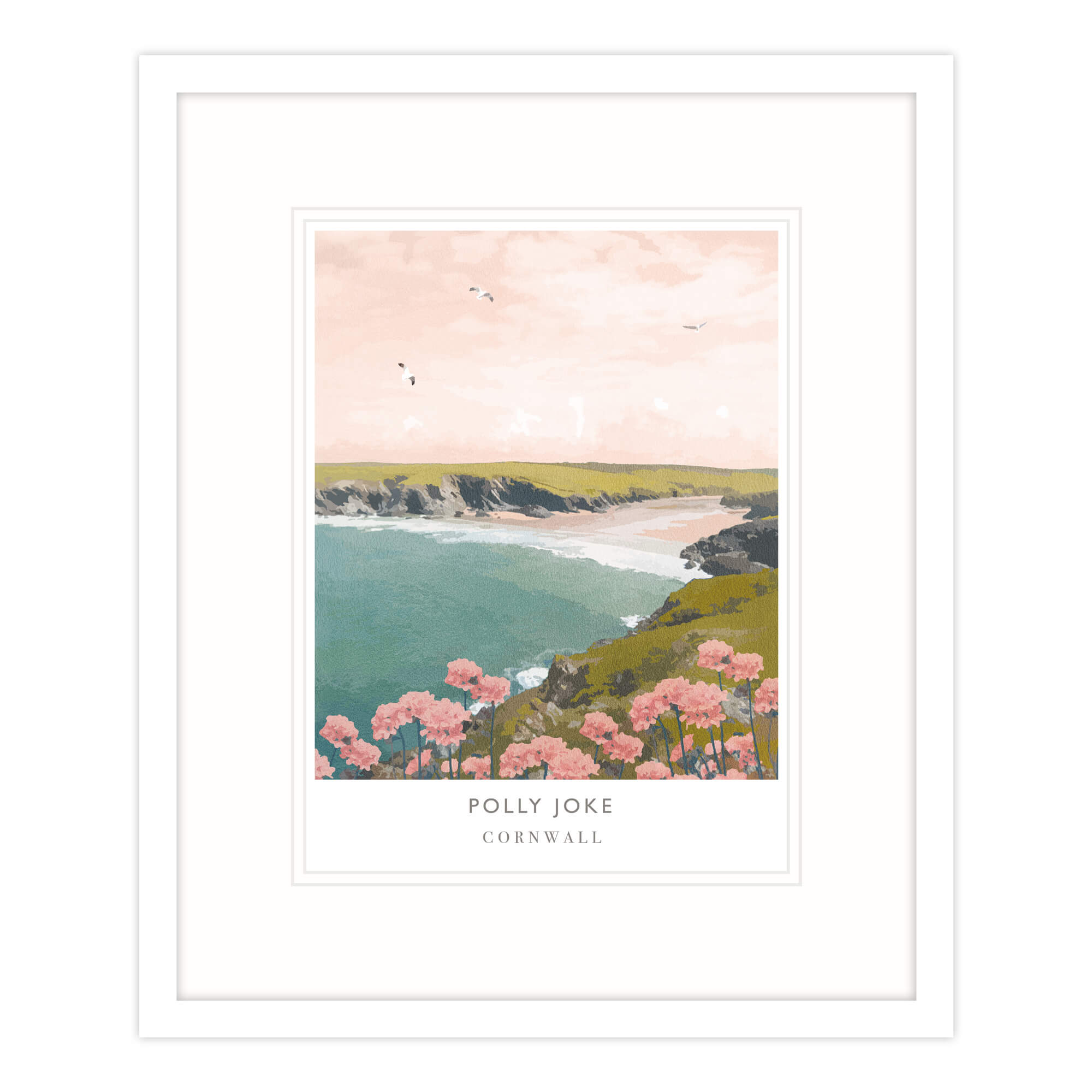 Framed Print-WF587F - Polly Joke Pink Poppies Framed Print-Whistlefish