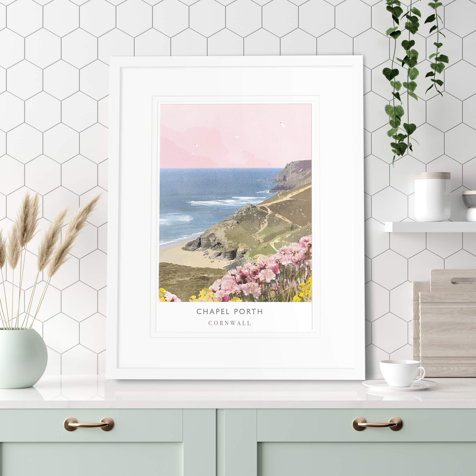 Framed Print-WF591F - Chapel Porth Framed Print-Whistlefish