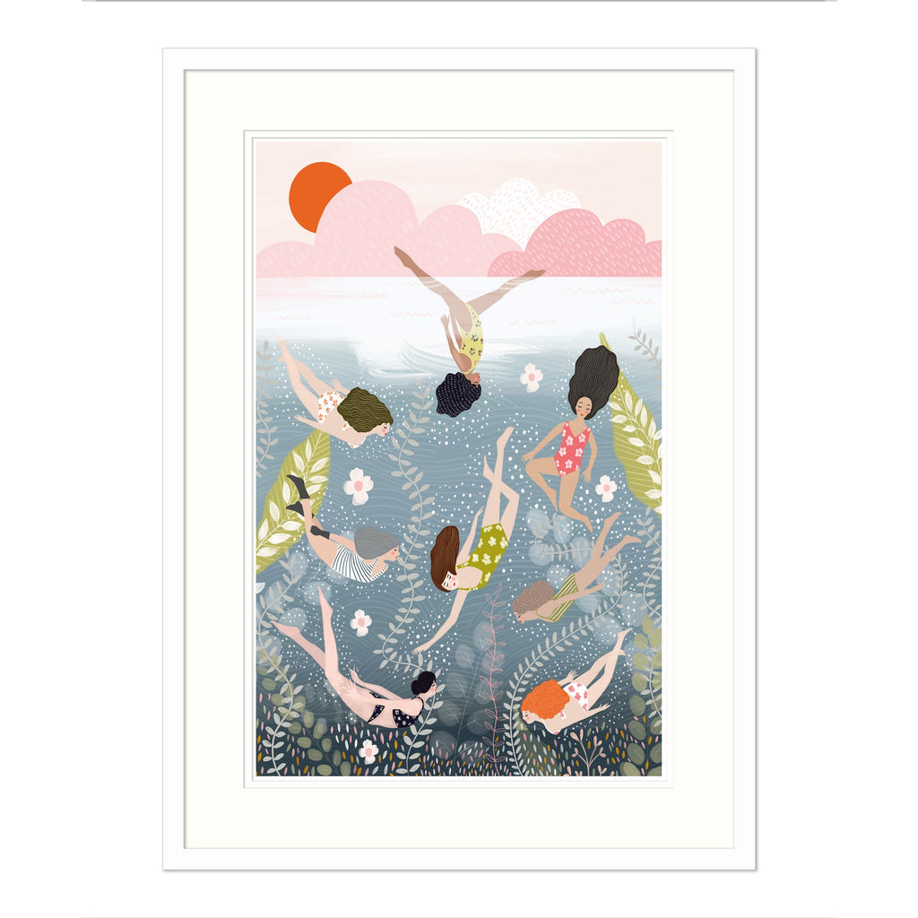 Framed Print-WF606F - Swim Free Framed Print-Whistlefish