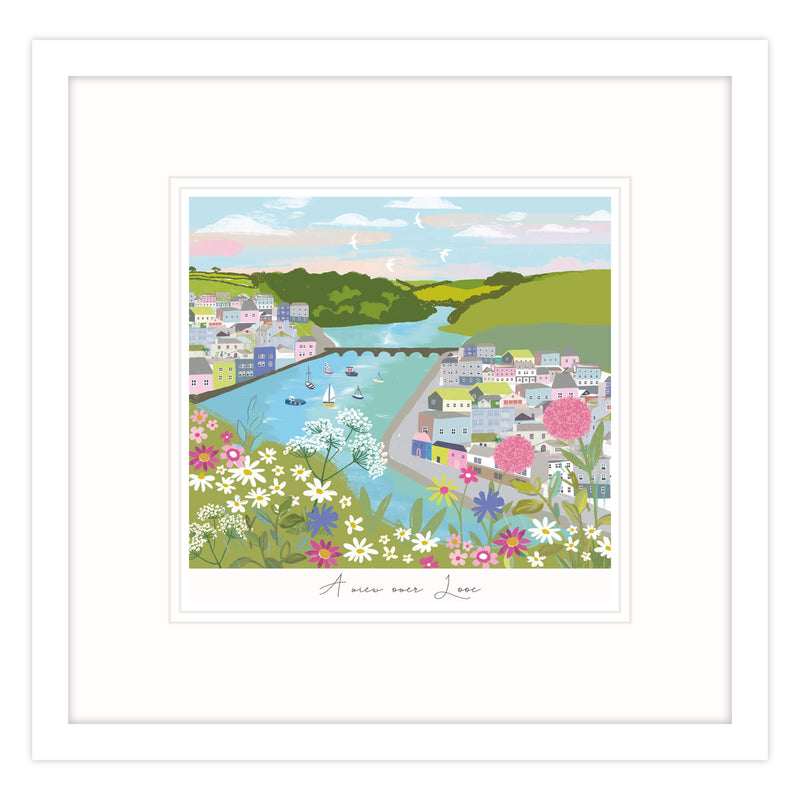 Framed Print-WF609F - A View over Looe Framed Print-Whistlefish