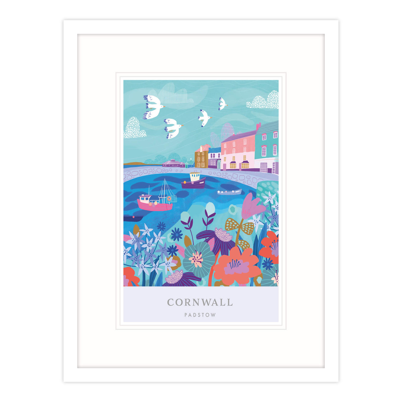 Framed Print-WF628F - Padstow Brights Framed Print-Whistlefish