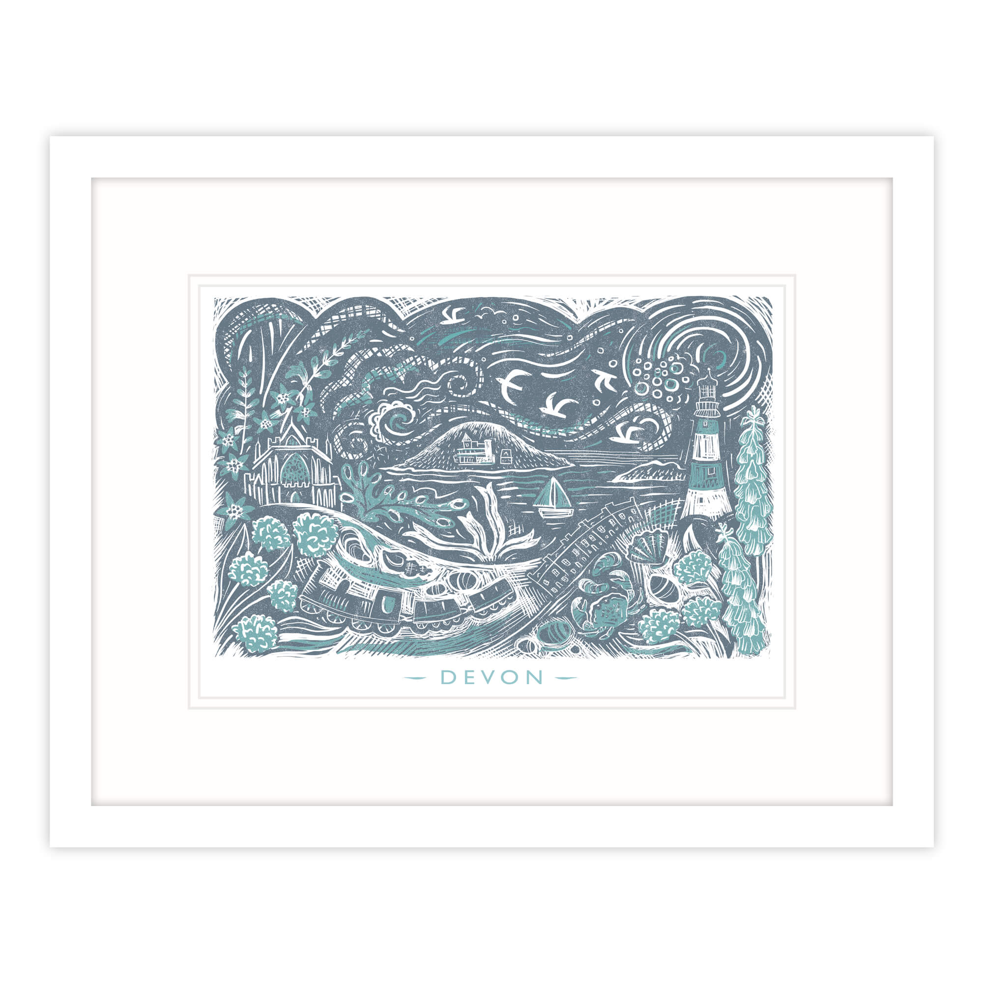 Framed Print-WF649F - Devon Lino Framed Print-Whistlefish
