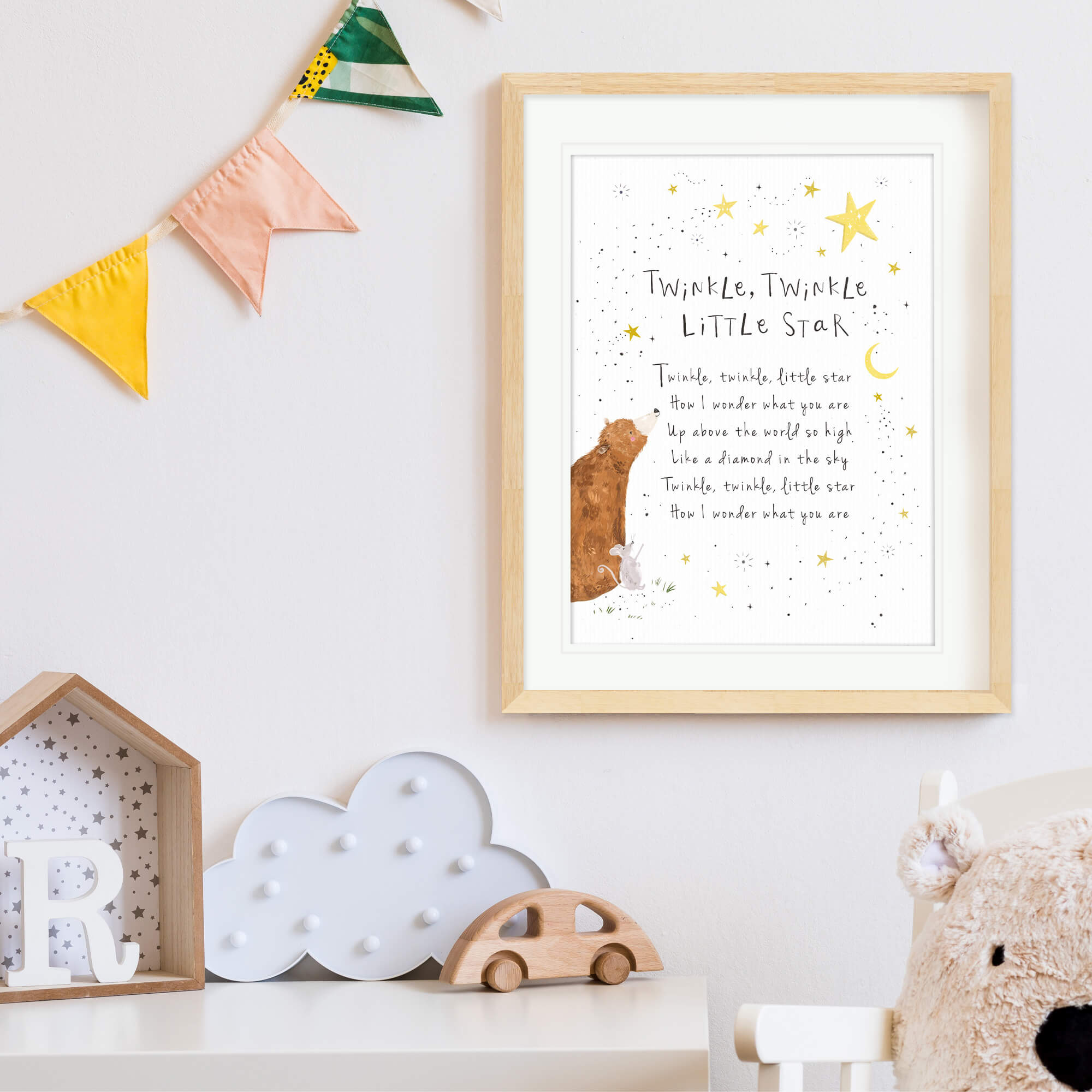 Framed Print-WF679F - Twinkle Twinkle Little Star Framed Print-Whistlefish