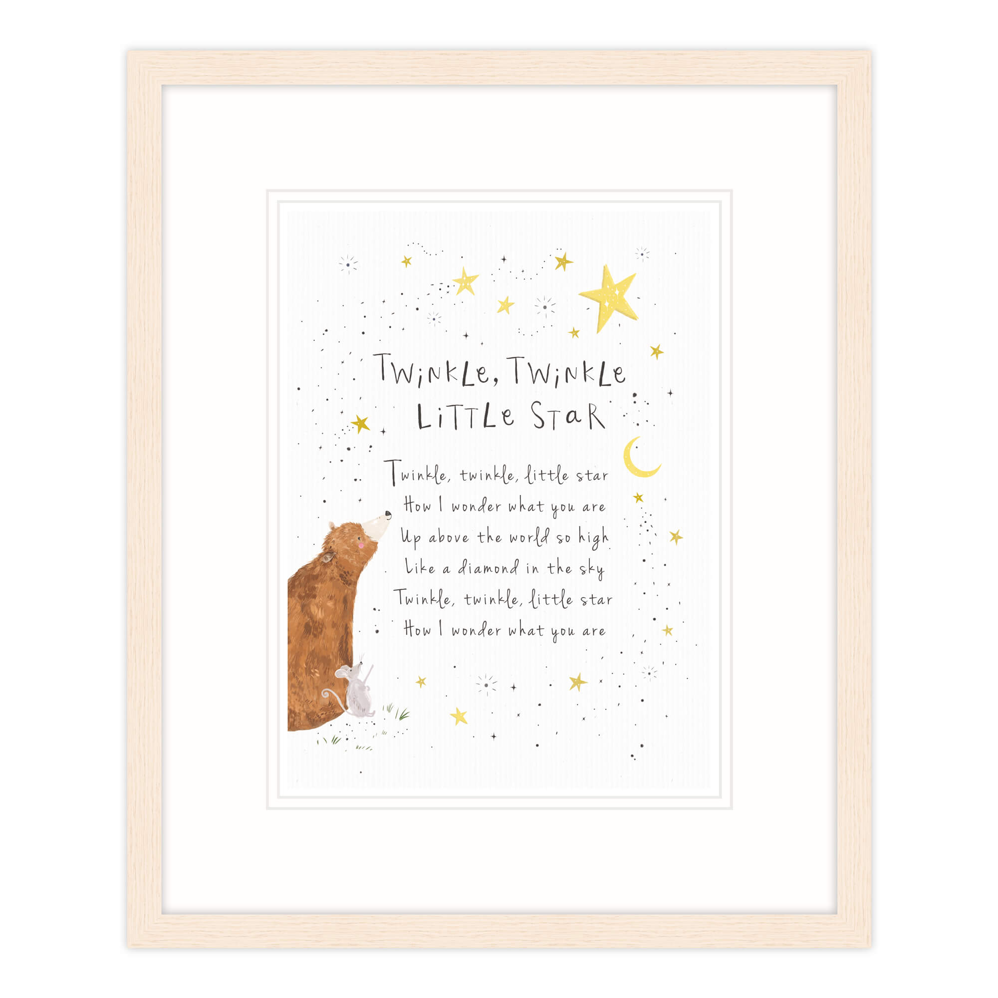 Framed Print-WF679F - Twinkle Twinkle Little Star Framed Print-Whistlefish