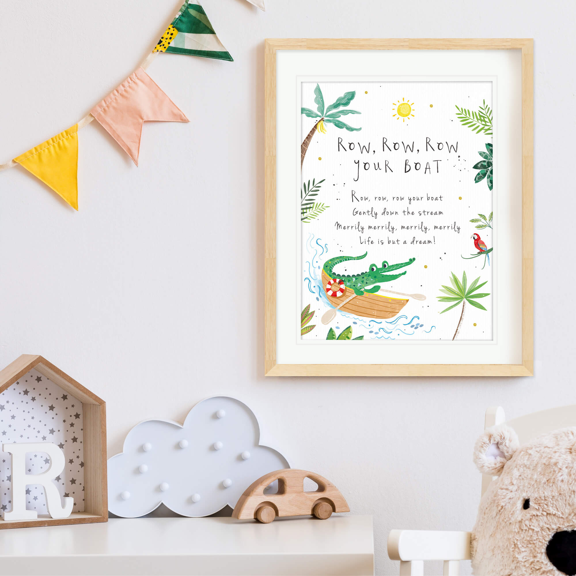 Framed Print-WF680F - Row Row Row your Boat Framed Print-Whistlefish