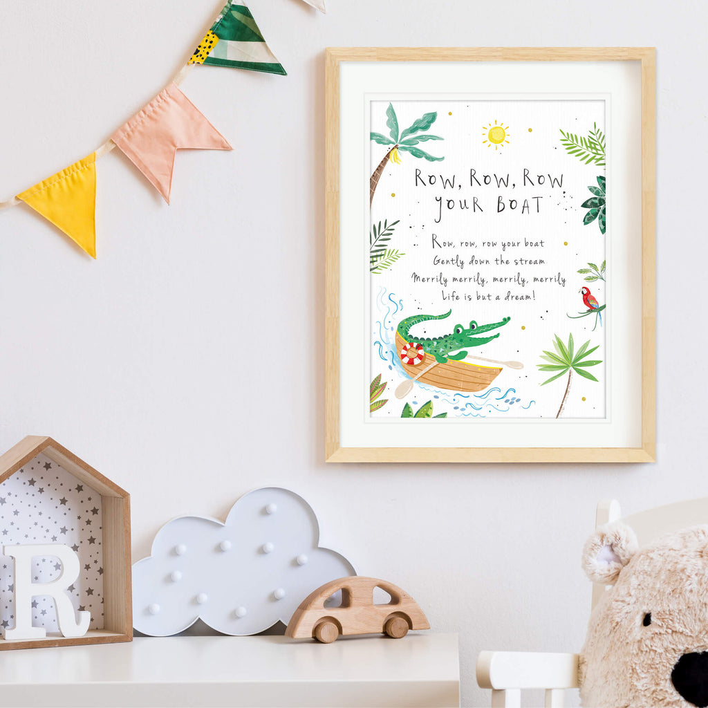 Framed Print-WF680F - Row Row Row your Boat Framed Print-Whistlefish