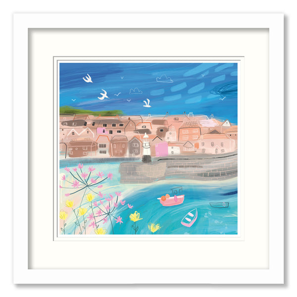 Framed Print-WF686F - St Ives Harbour Small Framed Print-Whistlefish