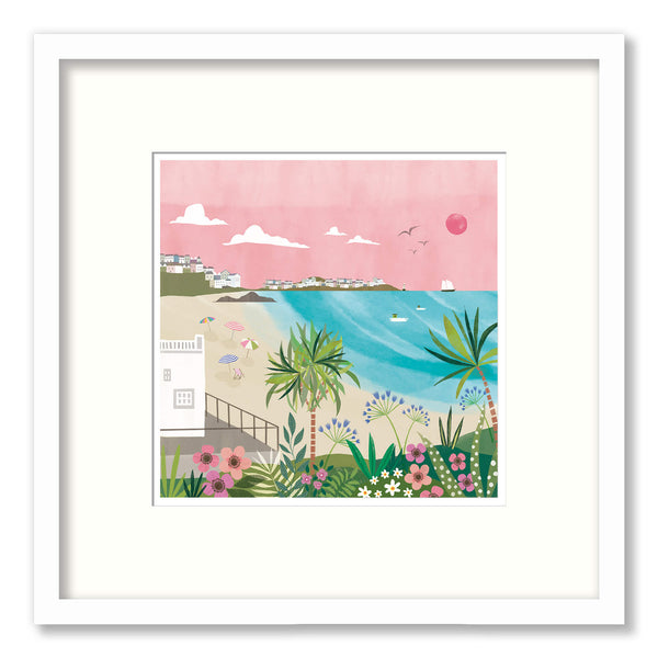 Framed Print-WF698F - Porthminster Beach Mini Framed Print-Whistlefish