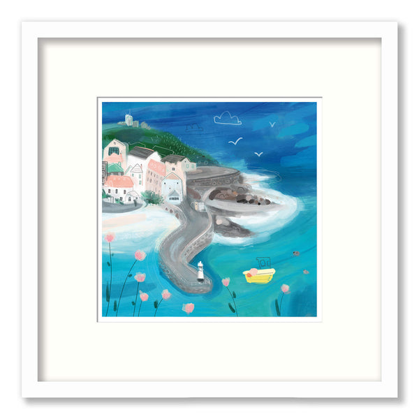 Framed Print-WF704F - St Ives Boats Mini Square Framed Print-Whistlefish
