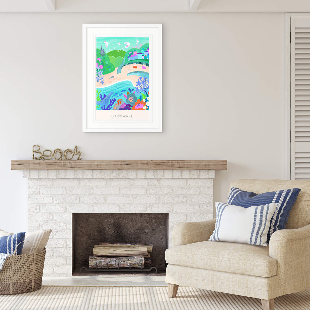 Framed Print-WF729F - Cornwall Brights Framed Print-Whistlefish