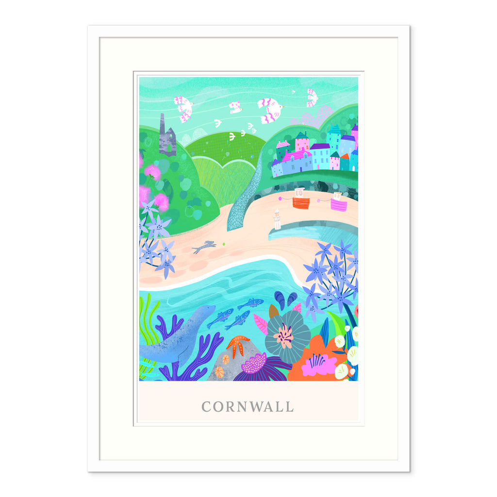Framed Print-WF729F - Cornwall Brights Framed Print-Whistlefish