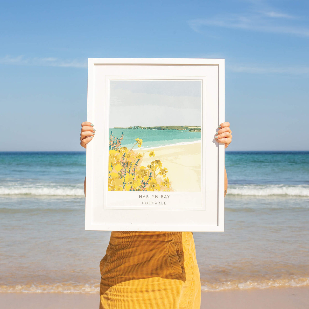 Framed Print-WF78F - Harlyn Bay Framed Print-Whistlefish