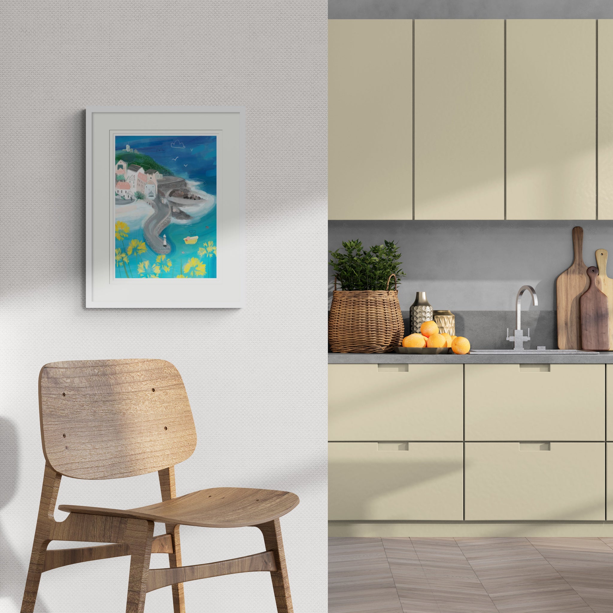 Framed Print - WF830F - St Ives Harbour Framed Print - St Ives Harbour Framed Print - Whistlefish