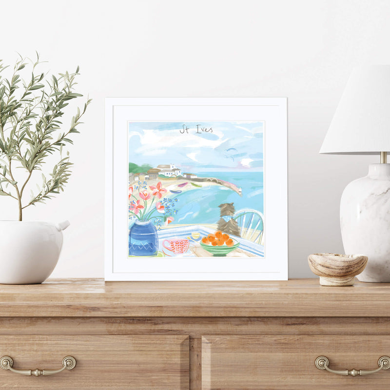 Framed Print-WF842F - St Ives Window View Small Framed Print-Whistlefish