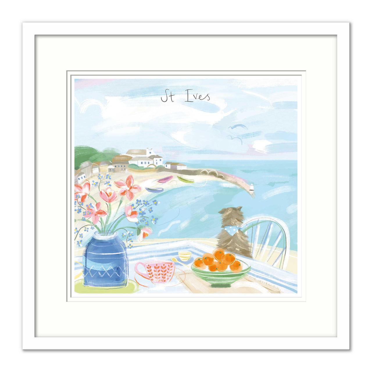 Framed Print-WF842F - St Ives Window View Small Framed Print-Whistlefish