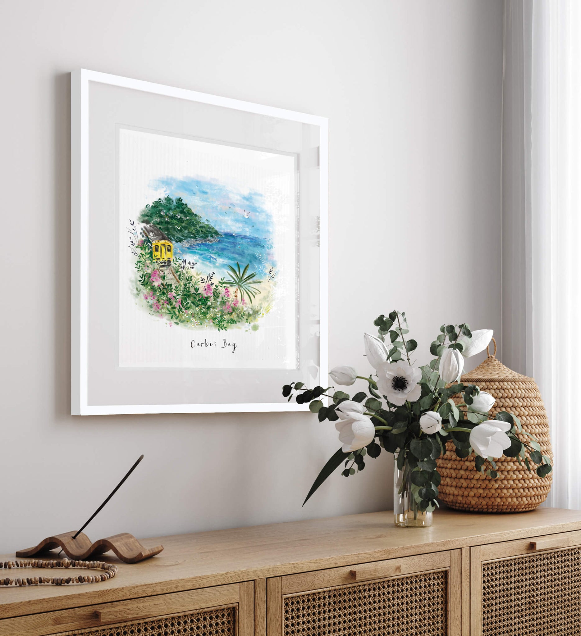 Framed Print-WF844F - Carbis Bay Dream View Small Framed Print-Whistlefish