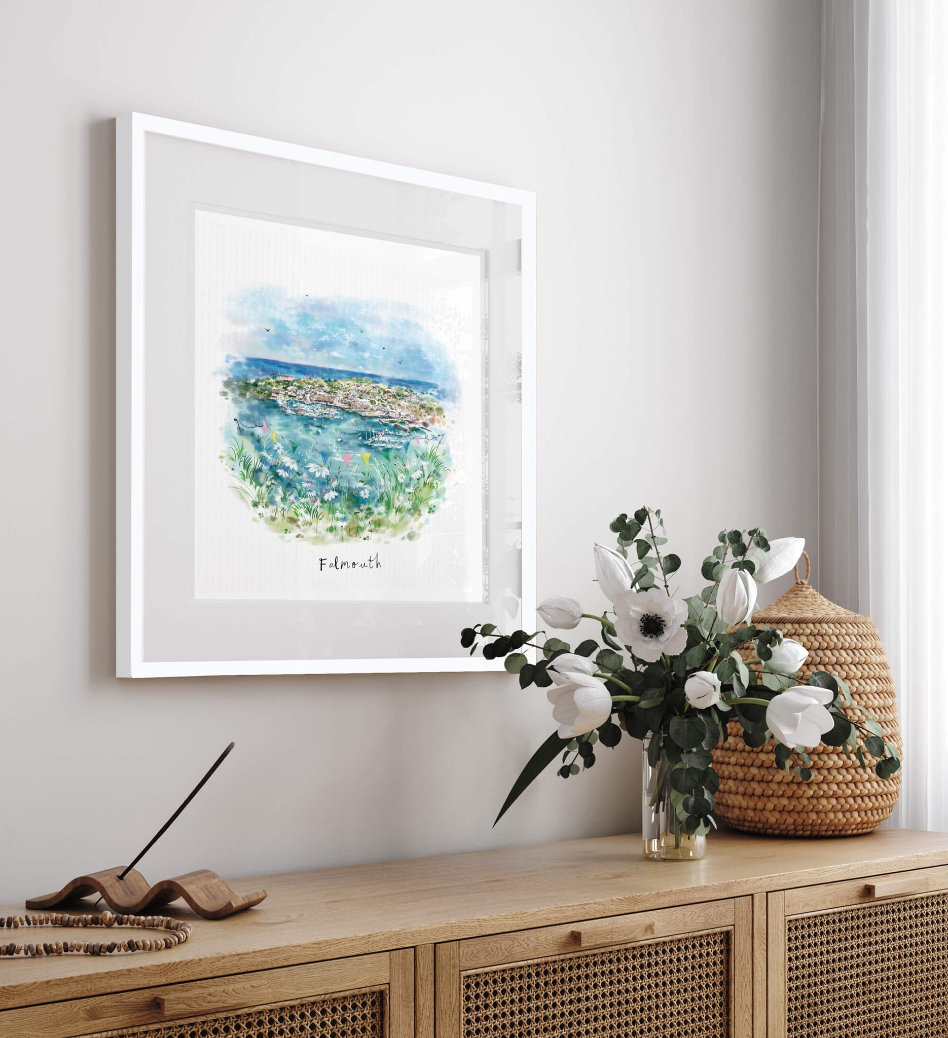 Framed Print-WF845F - Falmouth Dream View Small Framed Print-Whistlefish