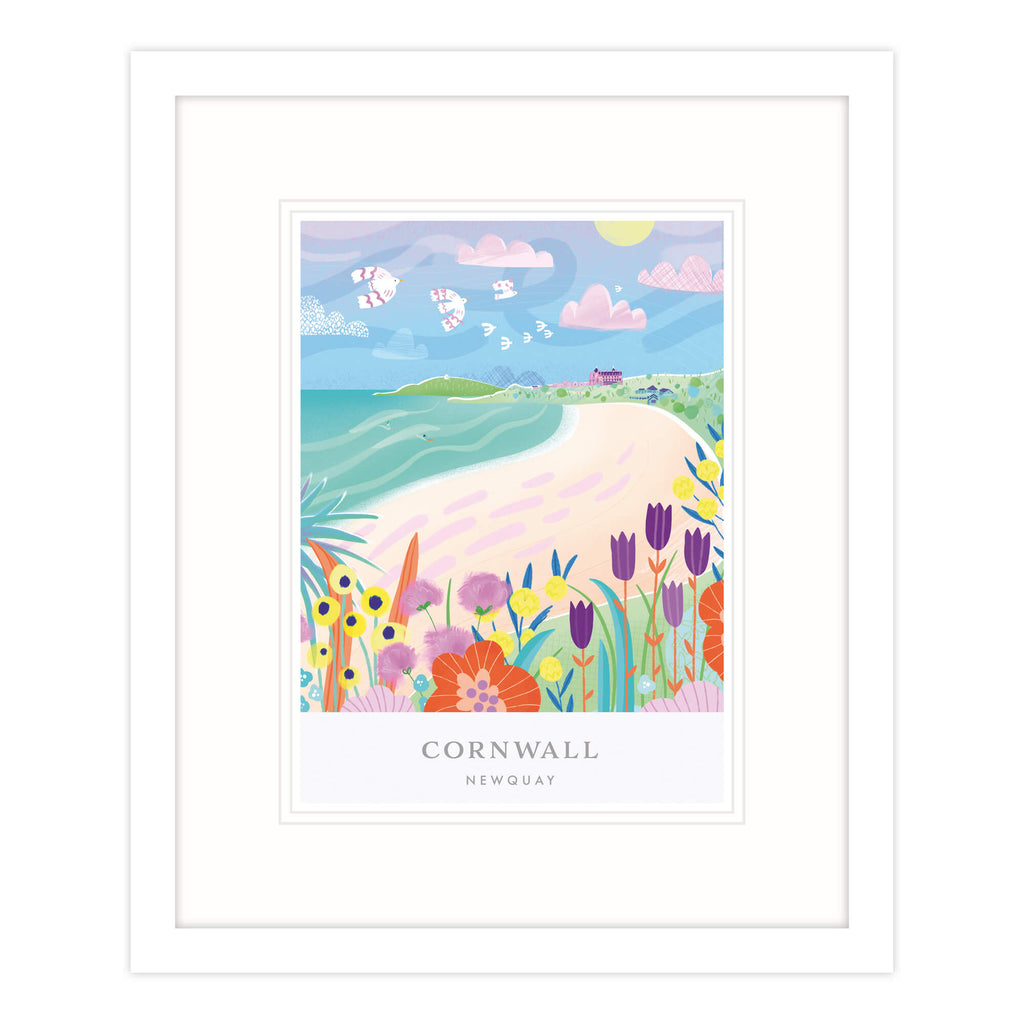 Framed Print - WF850F - Newquay Brights Framed Print -