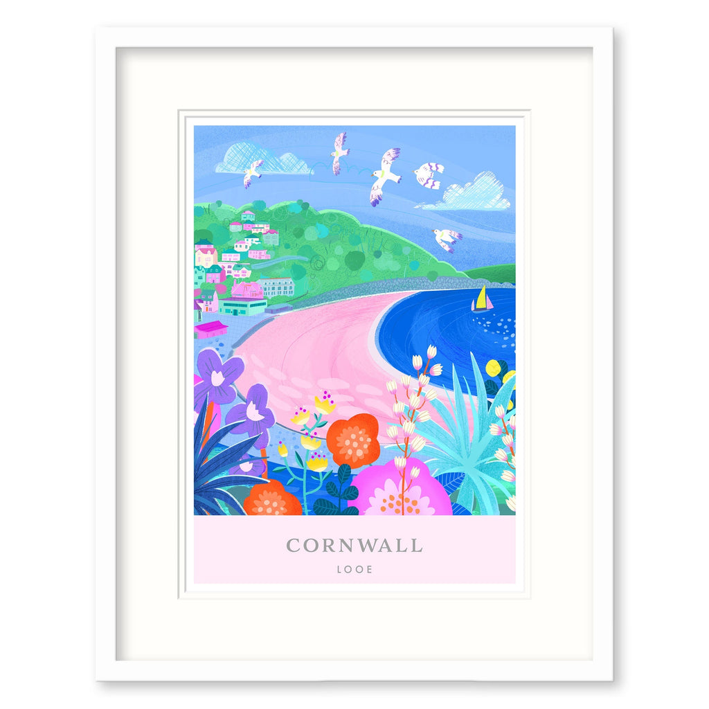 Framed Print - WF857F - Looe Brights Framed Print -