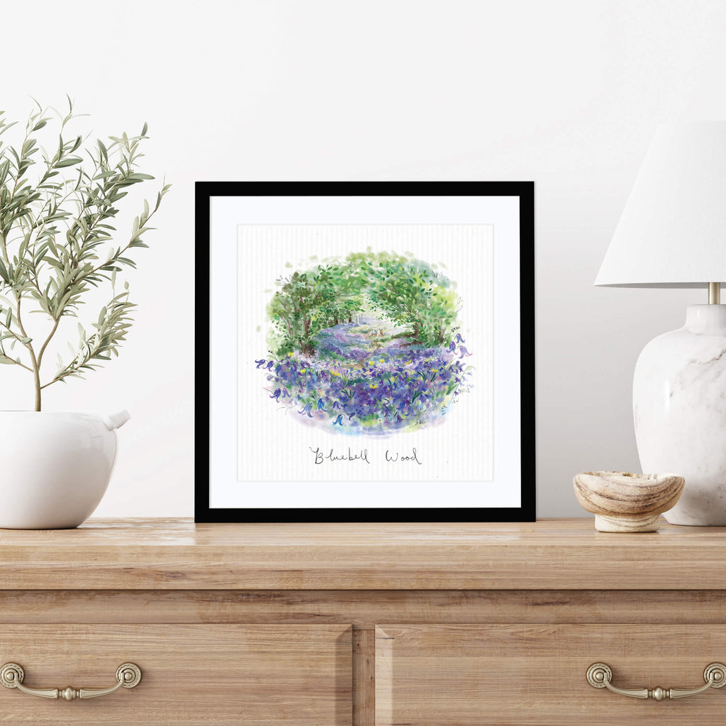 Framed Print-WF860F - Bluebell Wood Dream View Sml Framed Print-Whistlefish
