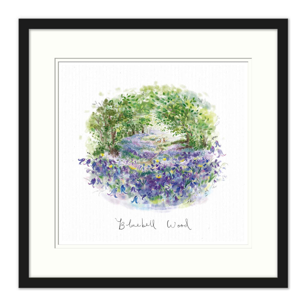 Framed Print-WF860F - Bluebell Wood Dream View Sml Framed Print-Whistlefish