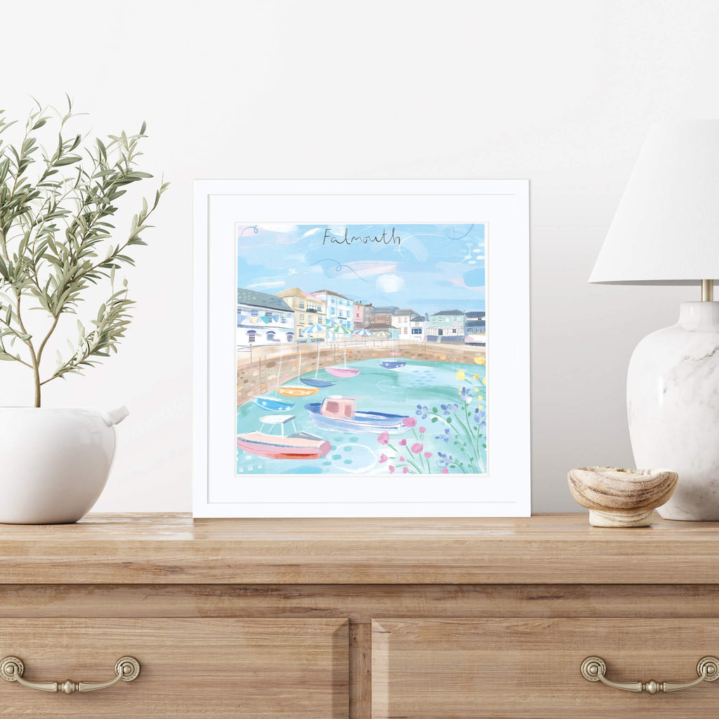 Framed Print-WF863F - Falmouth Window View Small Framed Print-Whistlefish