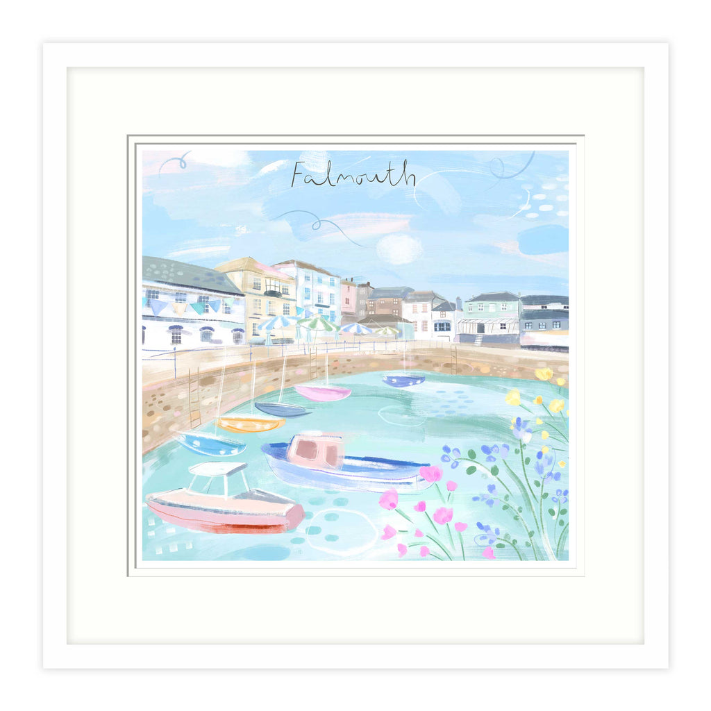 Framed Print-WF863F - Falmouth Window View Small Framed Print-Whistlefish