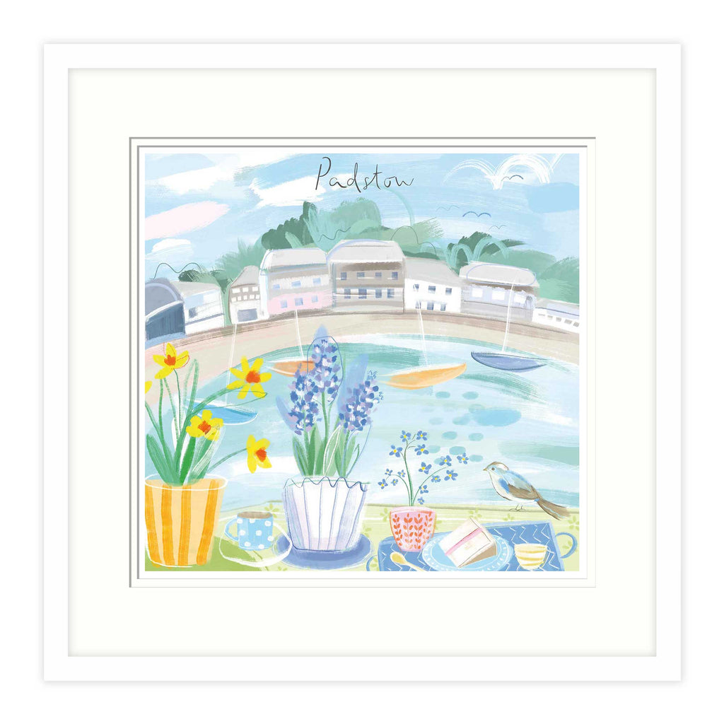 Framed Print-WF865F - Padstow Window View Small Framed Print-Whistlefish