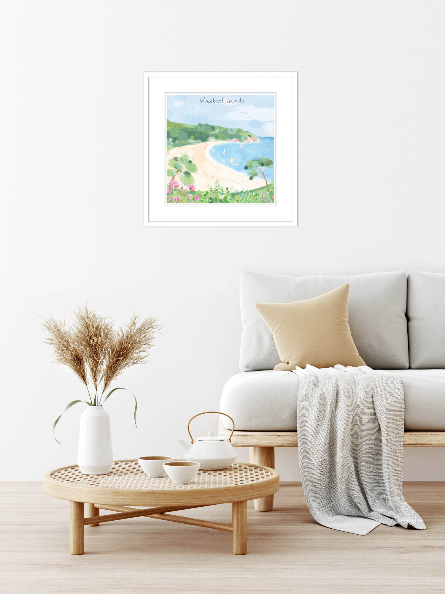 Framed Print-WF876F - Blackpool Sands Small Framed Print-Whistlefish