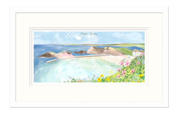 Framed Print-WF877F - Hope Cove Small Framed Print-Whistlefish