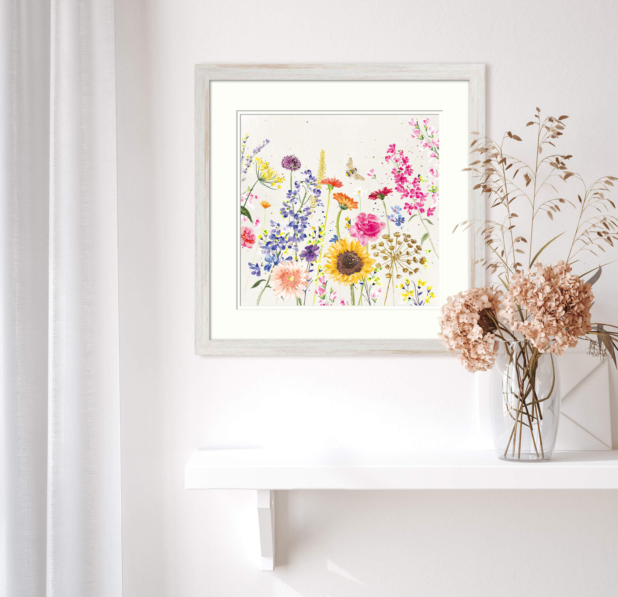 Framed Print-WF881F - Sunflowers Small Framed Print-Whistlefish