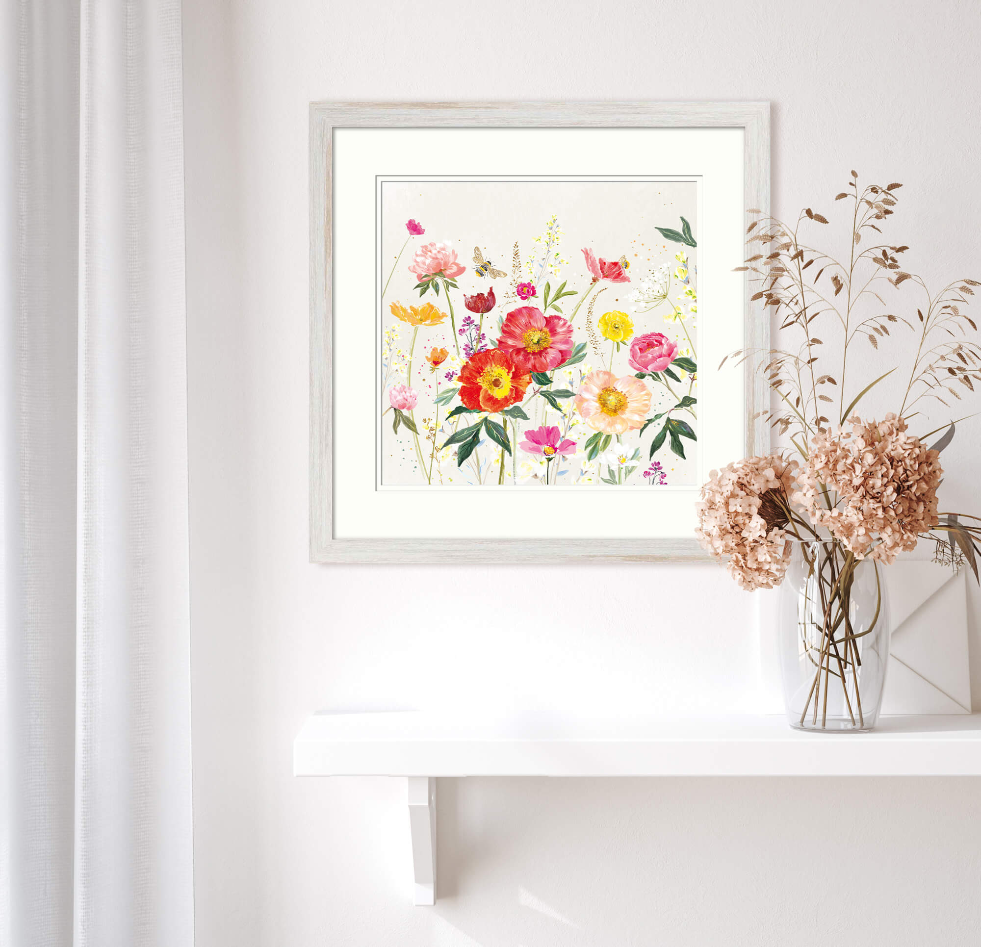 Framed Print-WF883F - Orange Poppies Small Framed Print-Whistlefish
