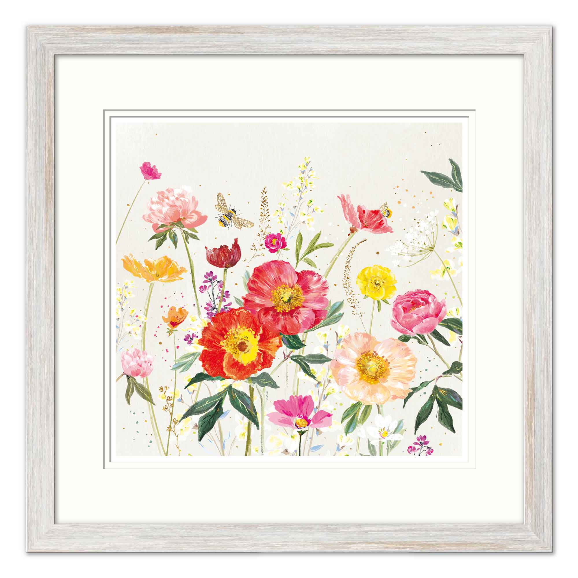 Framed Print-WF883F - Orange Poppies Small Framed Print-Whistlefish