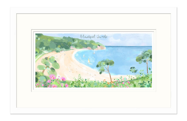 Framed Print-WF887F - Blackpool Sands Small Framed Print.-Whistlefish