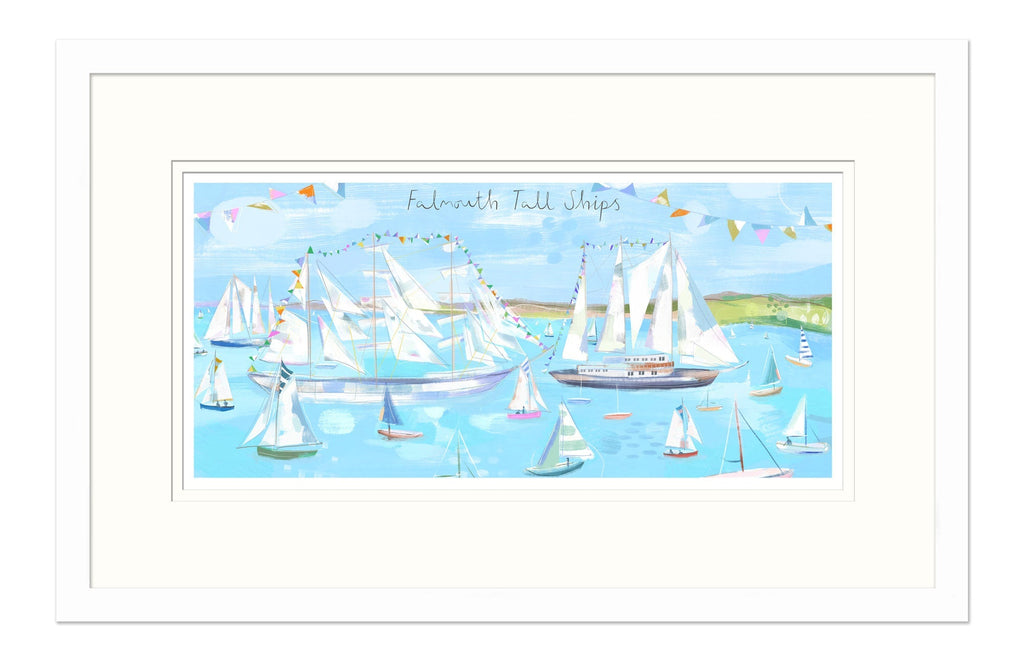 Framed Print-WF889F - Falmouth Tall Ships Small Framed Print-Whistlefish