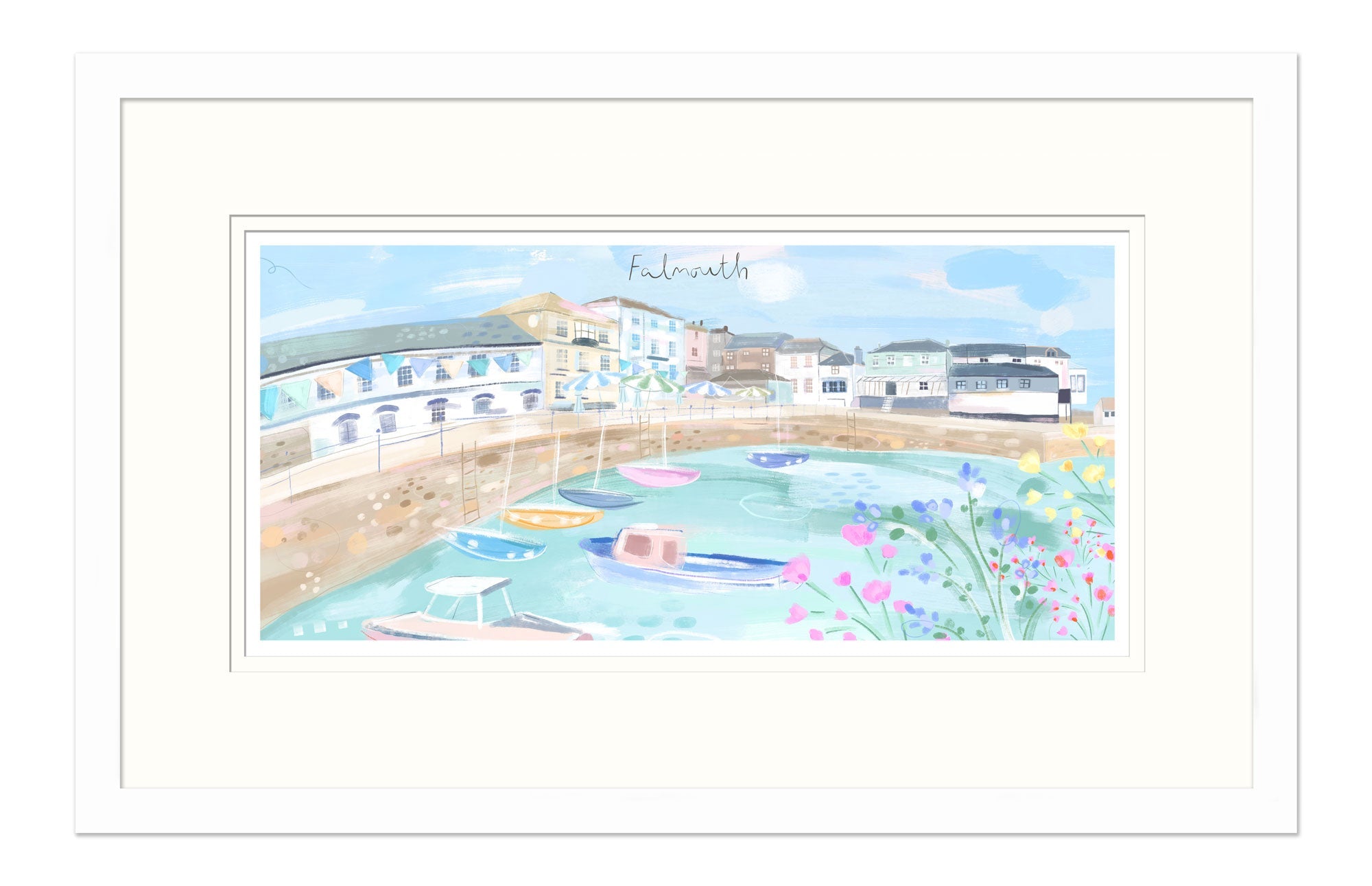 Framed Print-WF891F - Falmouth Small Framed Print-Whistlefish