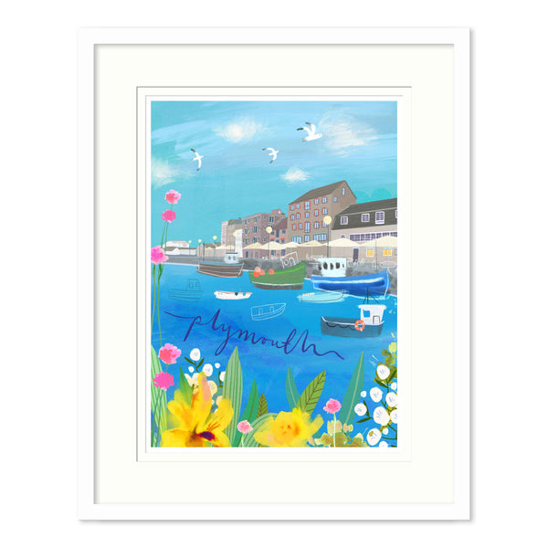 Framed Print-WF896F - Plymouth Med Framed Print-Whistlefish