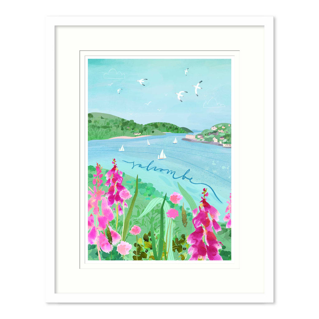 Framed Print-WF899F - Salcombe Med Framed Print-Whistlefish