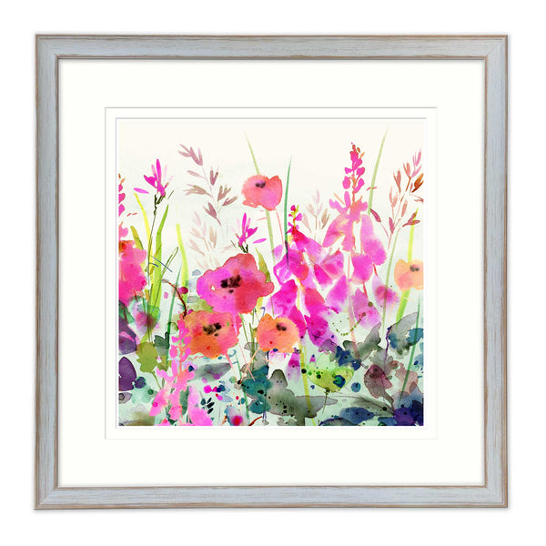 Framed Print - WF922F - Foxglove & Poppy Large Framed Print - Foxglove & Poppy Large Framed Print - Whistlefish