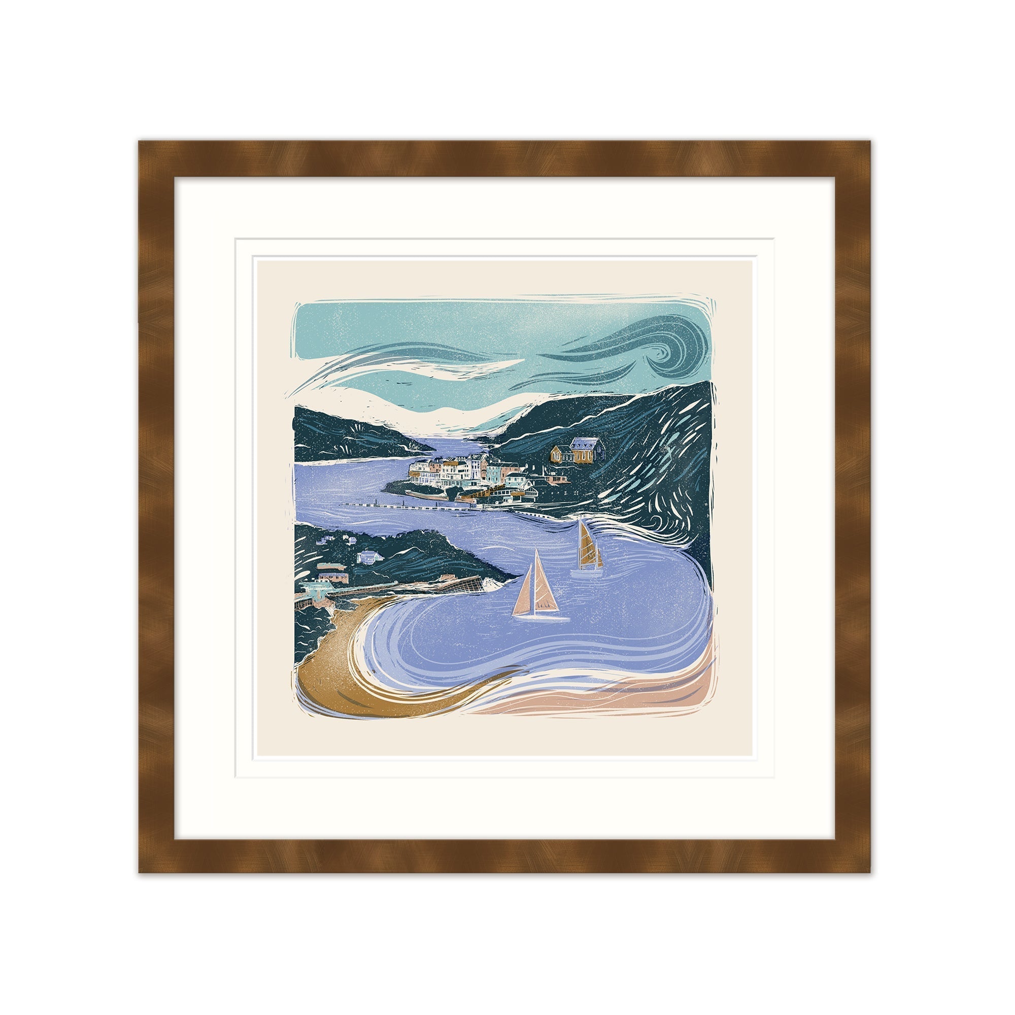 Framed Print - WF928F - Salcombe Summer - Salcombe Summer - Whistlefish