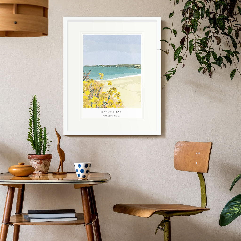 Framed Print-WF97F - Harlyn Bay Large Framed Print-Whistlefish