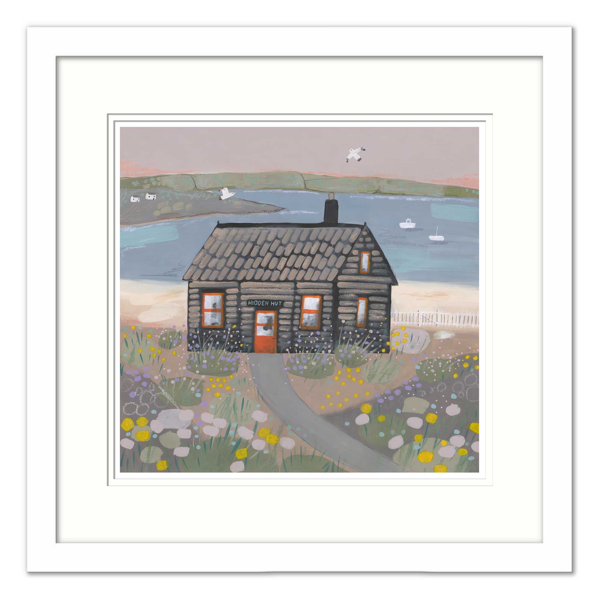 Framed Print-WT106F - Hidden Hut Med Framed Print-Whistlefish