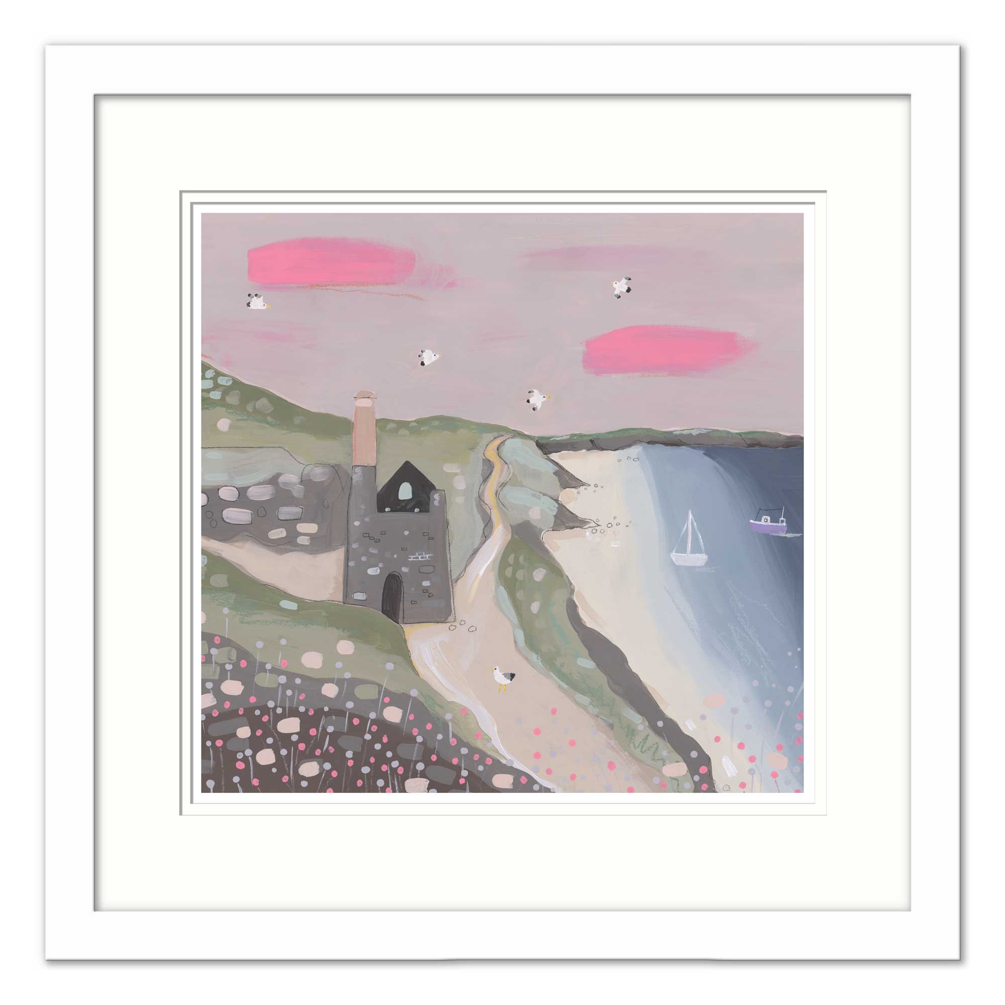 Framed Print-WT110F - Wild Tin Mine Med Framed Print-Whistlefish