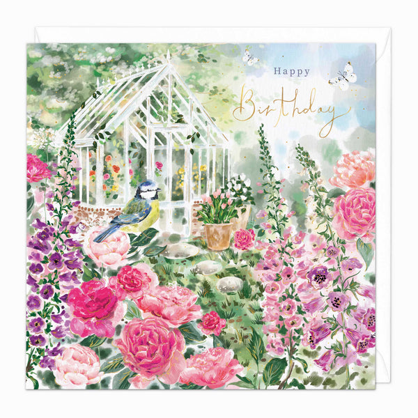 G262 - Floral Greenhouse Birthday Card