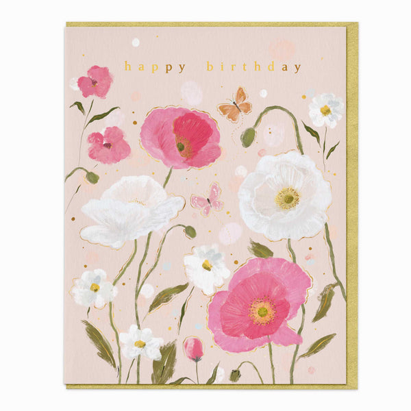 G263 - Poppies in Bloom Birthday Card