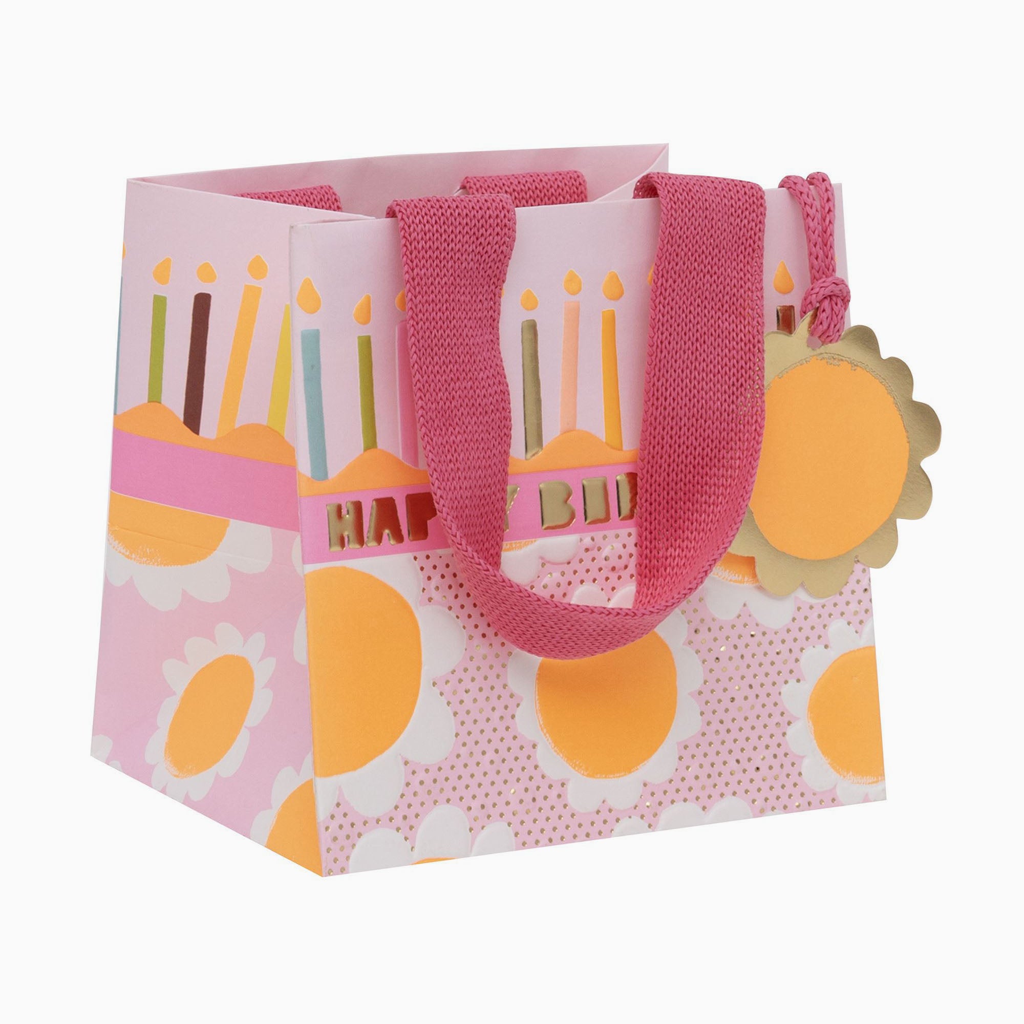 Gift Bag-GCPS168 - Dazzling Daisies Short Gift Bag-Glick
