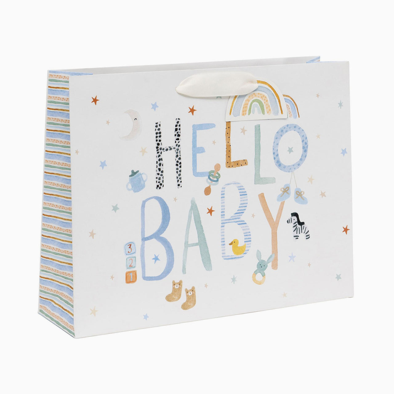 Gift Bag-GHC43 - Baby Blue Large Landscape Gift Bag-Glick