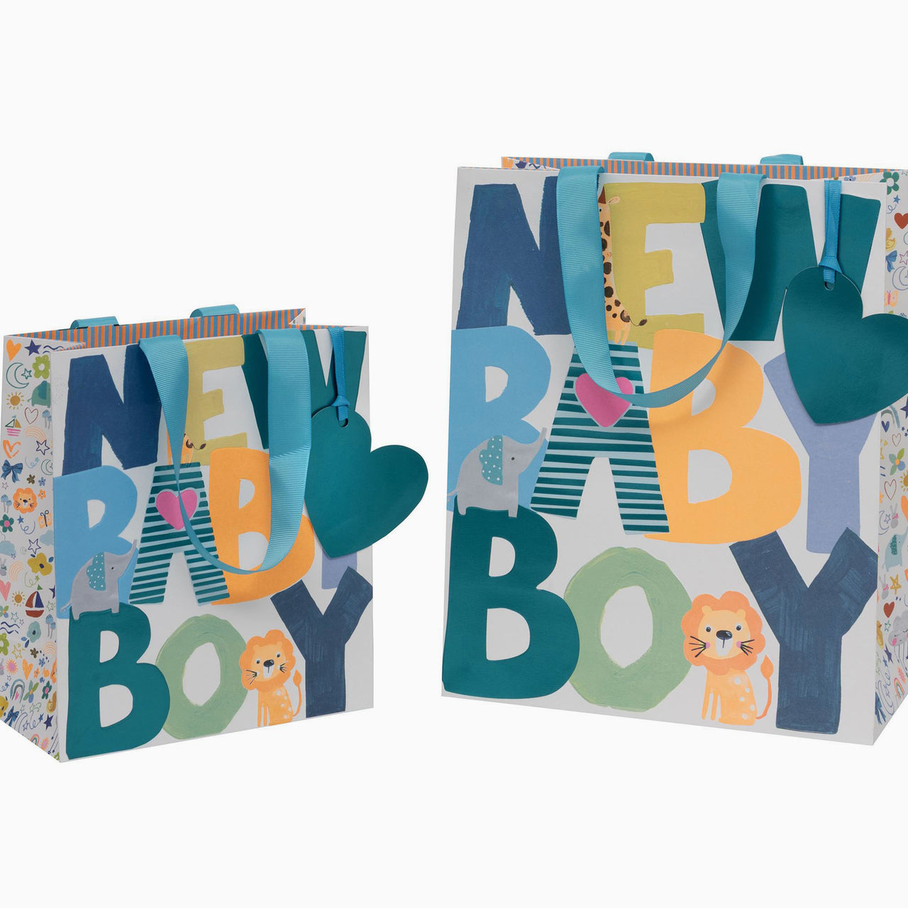 Gift Bag-GMP2628 - New Baby Boy Medium Gift Bag-Glick
